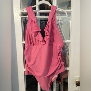 Pink Plus Size Swimsuit